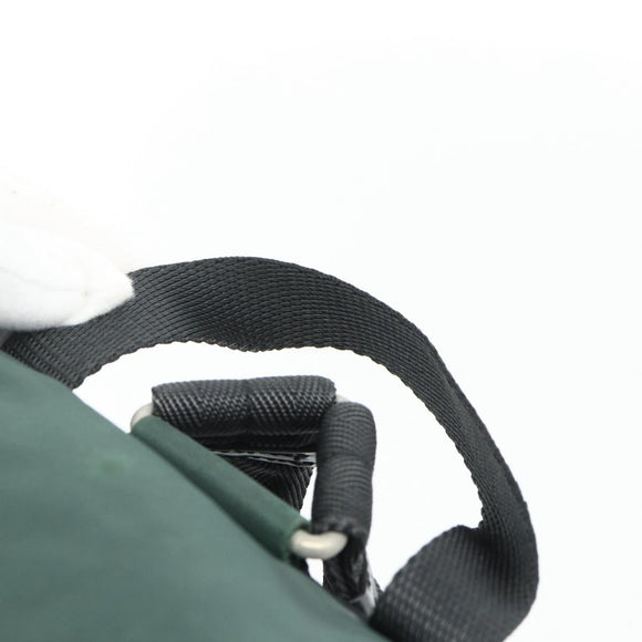 PRADA Backpack Nylon Green Silver Auth 177517