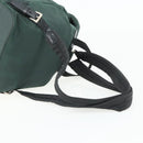 PRADA Backpack Nylon Green Silver Auth 177517-9