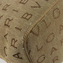 BVLGARI Logo Mania Tote Bag Canvas Beige Gold Auth 177518-14