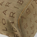 BVLGARI Logo Mania Tote Bag Canvas Beige Gold Auth 177518-16