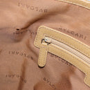 BVLGARI Logo Mania Tote Bag Canvas Beige Gold Auth 177518-20