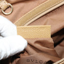 BVLGARI Logo Mania Tote Bag Canvas Beige Gold Auth 177518-12