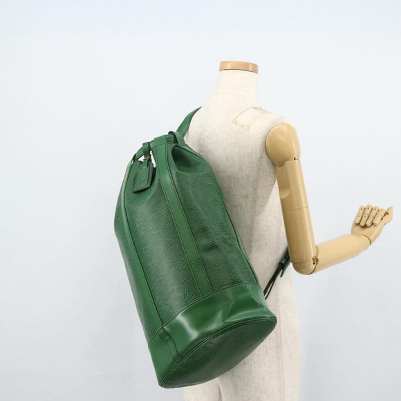 LOUIS VUITTON Epi Randonnee GM Umhängetasche Grün M43084 LV Auth 177520