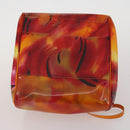 Christian Dior Hand Bag Vinyl Orange Auth 177521-5