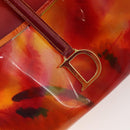 Christian Dior Hand Bag Vinyl Orange Auth 177521-18