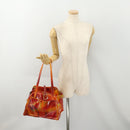 Christian Dior Hand Bag Vinyl Orange Auth 177521-22