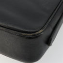 SAINT LAURENT Shoulder Bag Leather Black Gold Auth 177530-12
