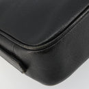 SAINT LAURENT Shoulder Bag Leather Black Gold Auth 177530-13