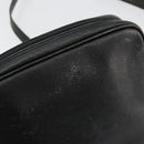 SAINT LAURENT Shoulder Bag Leather Black Gold Auth 177530-14