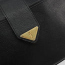 SAINT LAURENT Shoulder Bag Leather Black Gold Auth 177530-15