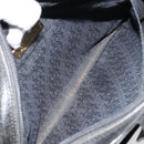 SAINT LAURENT Shoulder Bag Leather Black Gold Auth 177530-21