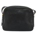 SAINT LAURENT Shoulder Bag Leather Black Gold Auth 177530-3