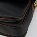 BALLY Shoulder Bag Leather Black Gold Auth 177531A-9