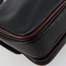 BALLY Shoulder Bag Leather Black Gold Auth 177531A-16