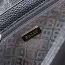 BALLY Shoulder Bag Leather Black Gold Auth 177531A-18
