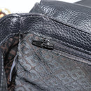BALLY Shoulder Bag Leather Black Gold Auth 177531A-21