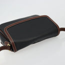 BALLY Shoulder Bag Leather Black Gold Auth 177531A-6