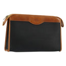 Christian Dior Clutch Bag Coated Canvas Beige Gold Auth 177532-1