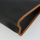 Christian Dior Clutch Bag Coated Canvas Beige Gold Auth 177532-10