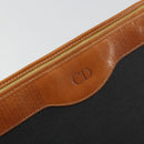 Christian Dior Clutch Bag Coated Canvas Beige Gold Auth 177532-12