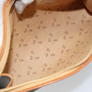 Christian Dior Clutch Bag Coated Canvas Beige Gold Auth 177532-15