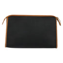 Christian Dior Clutch Bag Coated Canvas Beige Gold Auth 177532-3