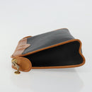 Christian Dior Clutch Bag Coated Canvas Beige Gold Auth 177532-5