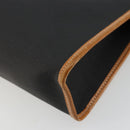 Christian Dior Clutch Bag Coated Canvas Beige Gold Auth 177532-8