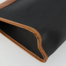 Christian Dior Clutch Bag Coated Canvas Beige Gold Auth 177532-9