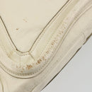 Chloe Paraty Hand Bag Leather White Gold Auth 177544-14