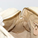 Chloe Paraty Hand Bag Leather White Gold Auth 177544-21