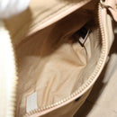 Chloe Paraty Hand Bag Leather White Gold Auth 177544-23