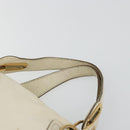 Chloe Paraty Hand Bag Leather White Gold Auth 177544-8