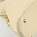 SAINT LAURENT Muse Toe Hand Bag Patent leather Ivory Gold 156464 Auth 177545-11
