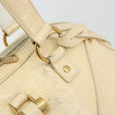 SAINT LAURENT Muse Toe Hand Bag Patent leather Ivory Gold 156464 Auth 177545-15