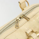 SAINT LAURENT Muse Toe Hand Bag Patent leather Ivory Gold 156464 Auth 177545-16