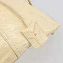 SAINT LAURENT Muse Toe Hand Bag Patent leather Ivory Gold 156464 Auth 177545-17