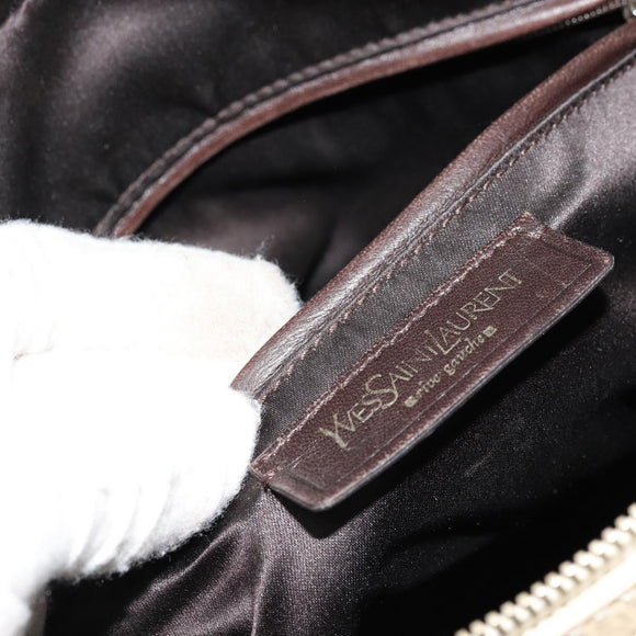 SAINT LAURENT Muse Toe Hand Bag Patent leather Ivory Gold 156464 Auth 177545