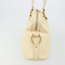 SAINT LAURENT Muse Toe Hand Bag Patent leather Ivory Gold 156464 Auth 177545-4