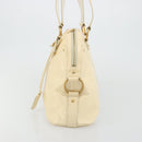 SAINT LAURENT Muse Toe Hand Bag Patent leather Ivory Gold 156464 Auth 177545-5
