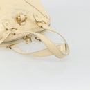 SAINT LAURENT Muse Toe Hand Bag Patent leather Ivory Gold 156464 Auth 177545-7