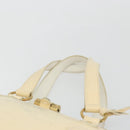 SAINT LAURENT Muse Toe Hand Bag Patent leather Ivory Gold 156464 Auth 177545-8