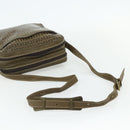 FENDI Zucchino Canvas Shoulder Bag Beige Gold Auth 177546-7