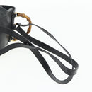 GUCCI Bamboo Backpack Leather Black Gold 003 1705 0030 Auth 177547A-10