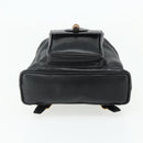 GUCCI Bamboo Backpack Leather Black Gold 003 1705 0030 Auth 177547A-11