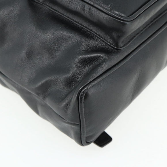 GUCCI Bamboo Backpack Leather Black Gold 003 1705 0030 Auth 177547A
