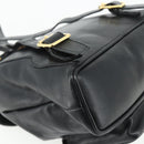 GUCCI Bamboo Backpack Leather Black Gold 003 1705 0030 Auth 177547A-15
