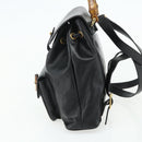 GUCCI Bamboo Backpack Leather Black Gold 003 1705 0030 Auth 177547A-5