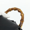 GUCCI Bamboo Backpack Leather Black Gold 003 1705 0030 Auth 177547A-8