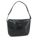 LOEWE Anagram Shoulder Bag Leather Black Gold Auth 177548-1